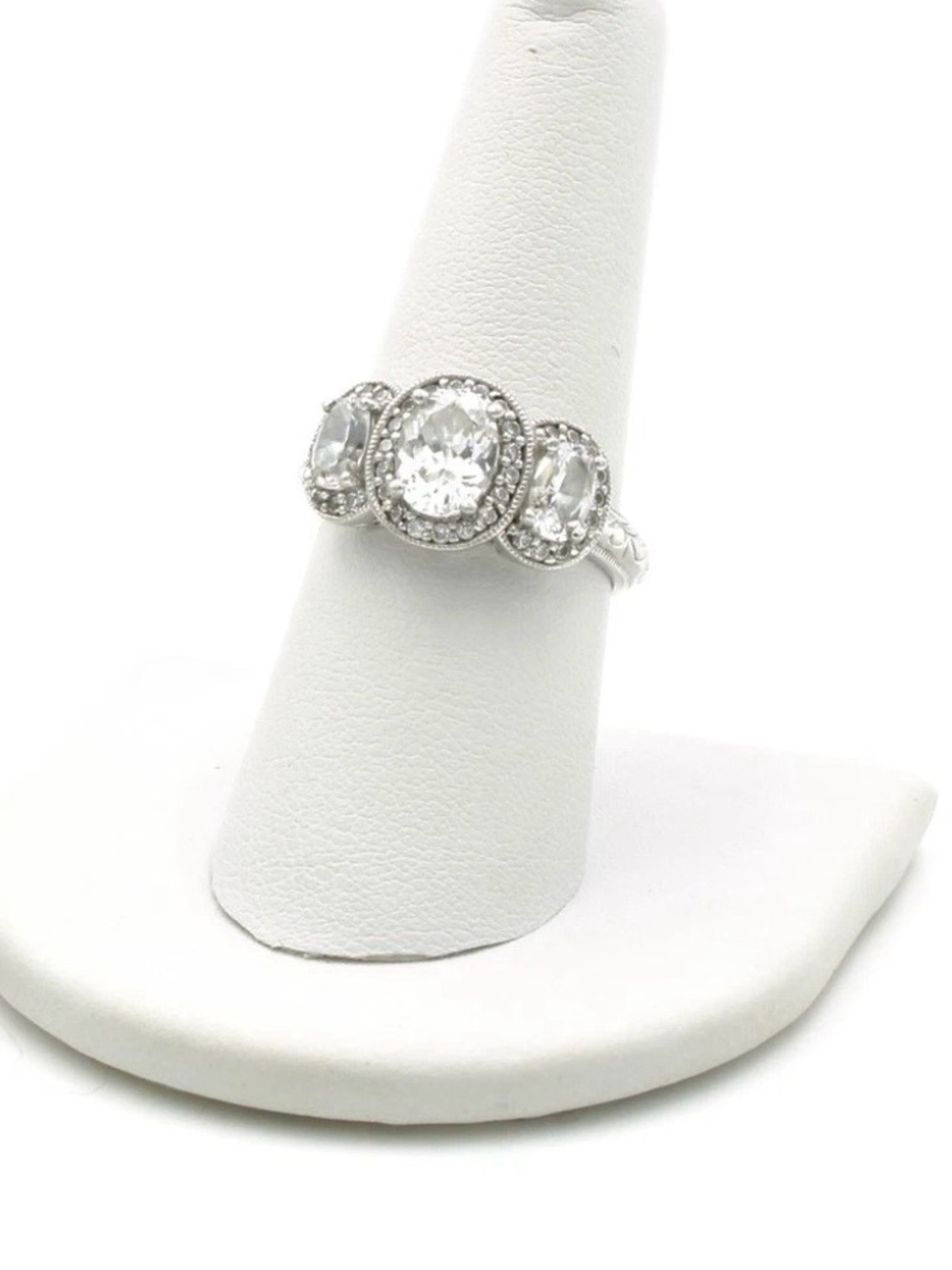 Tacori Cubic Zirconia Sterling Silver Ring Size 8